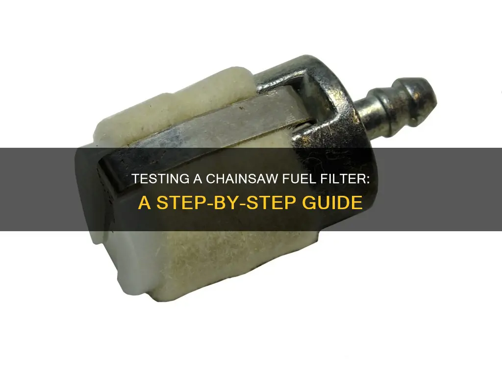 how to test a chainsaw fuel filter