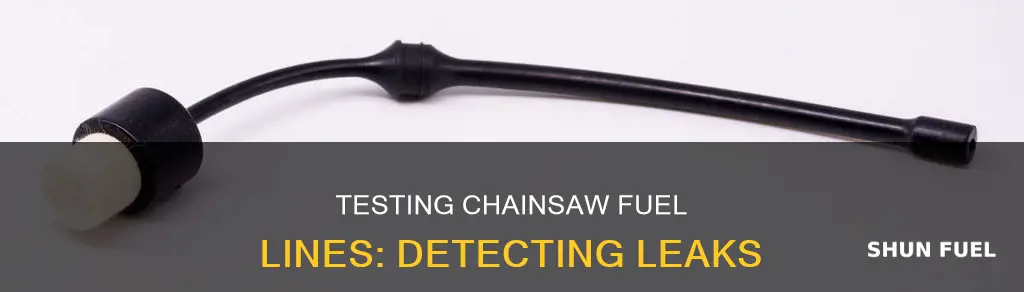 how to test a chainsaw fuel line for leaks