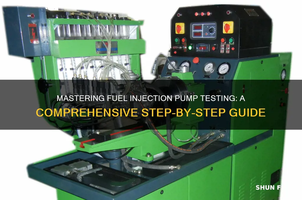 how to test a fuel injection pump