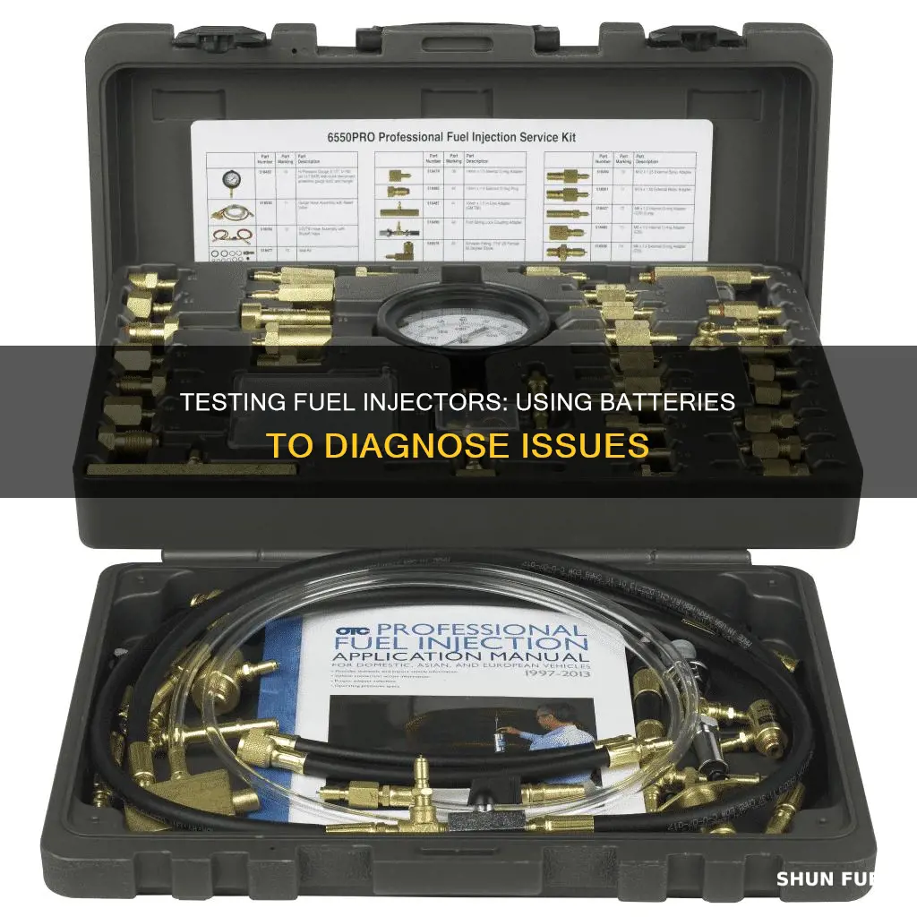 how to test a fuel injector with a battery