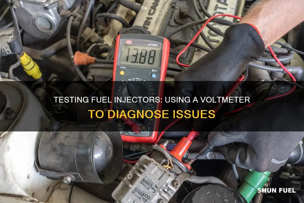 how to test a fuel injector with a voltmeter
