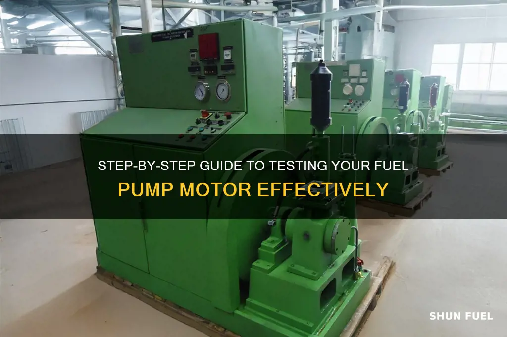how to test a fuel pump motor