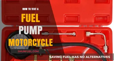 Testing Your Motorcycle's Fuel Pump: A Step-by-Step Guide