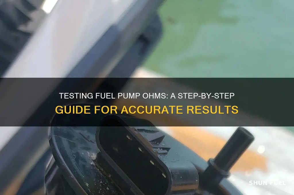how to test a fuel pump ohms
