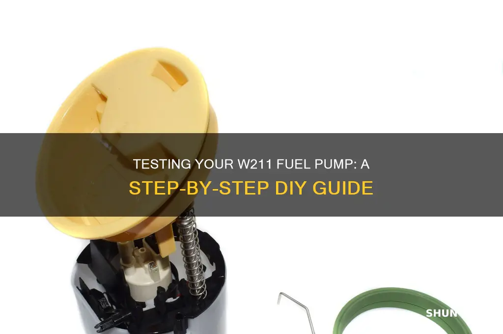 how to test a fuel pump on w211