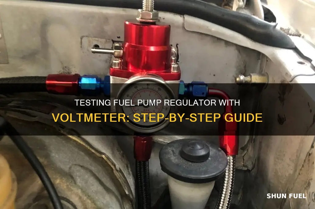 how to test a fuel pump regulator with voltmeter