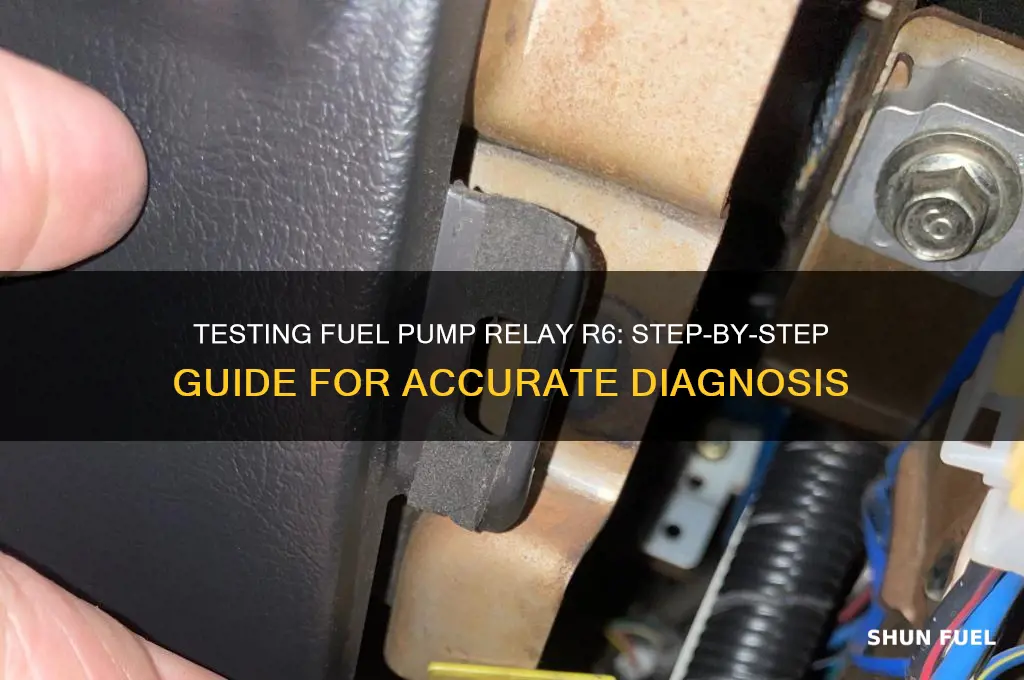 how to test a fuel pump relay r6