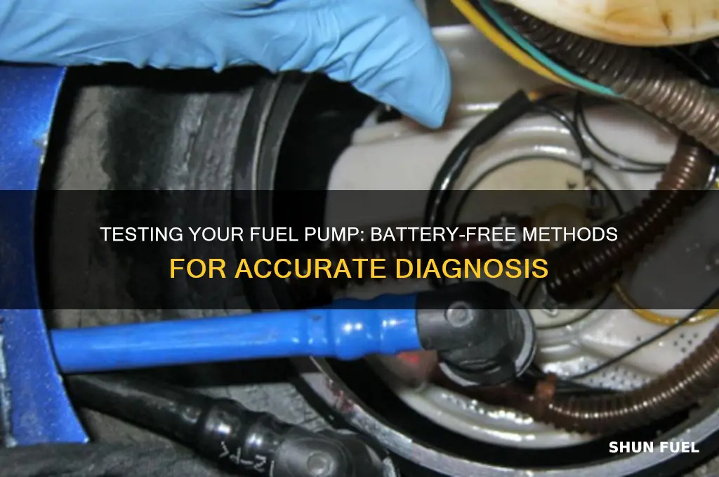 how to test a fuel pump without a battery