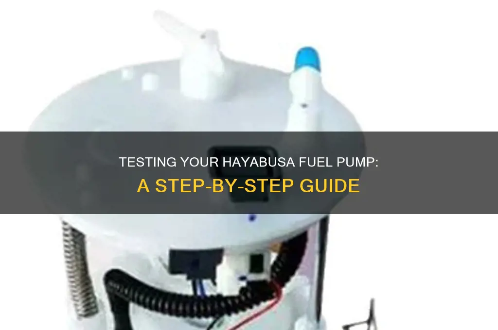 how to test a hayabusa fuel pump