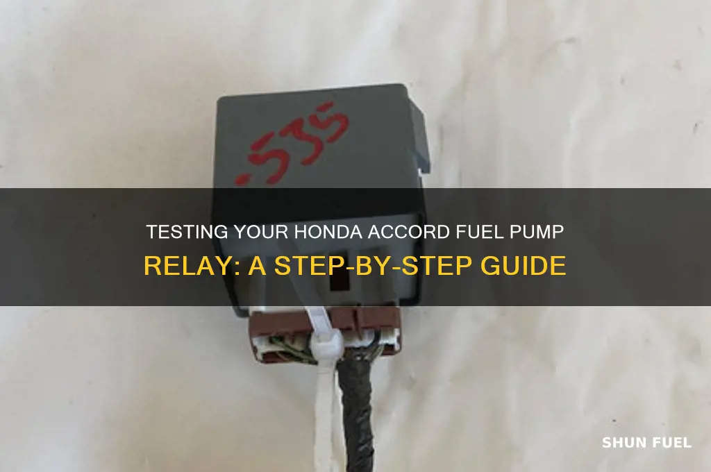 how to test a honda accord fuel pump relay