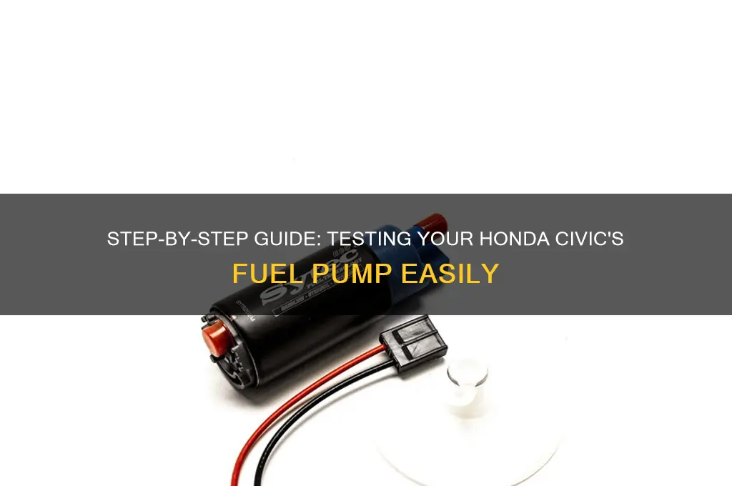 how to test a honda civic fuel pump