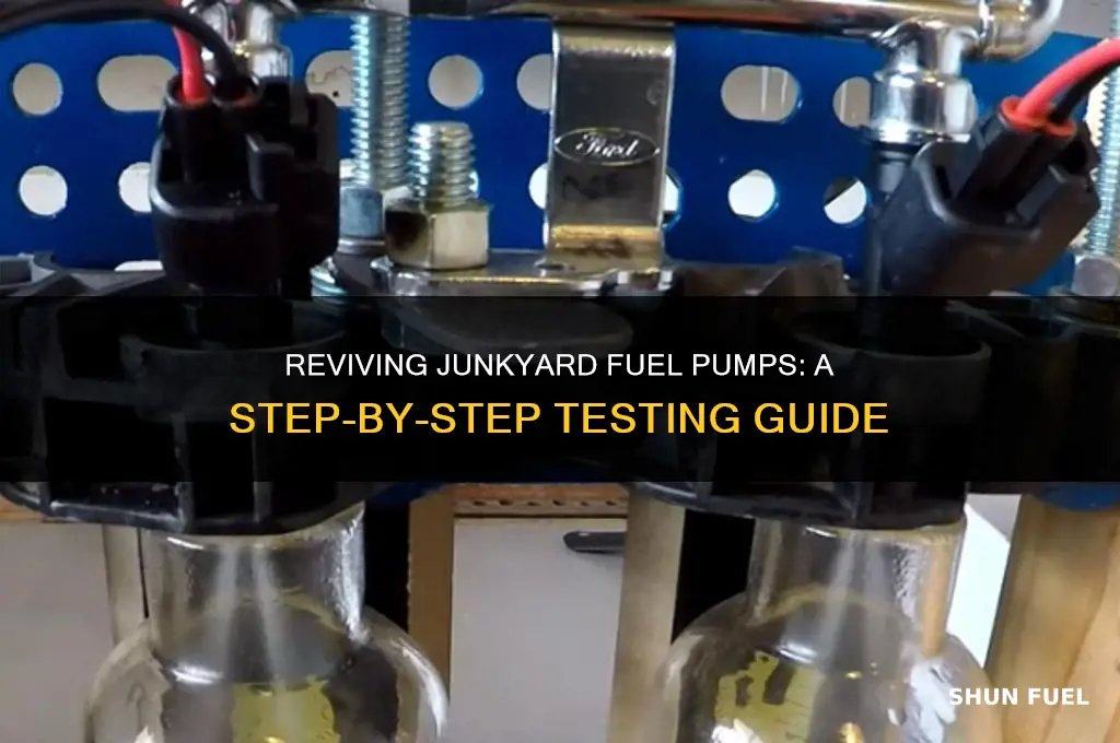 how to test a junkyard fuel pump