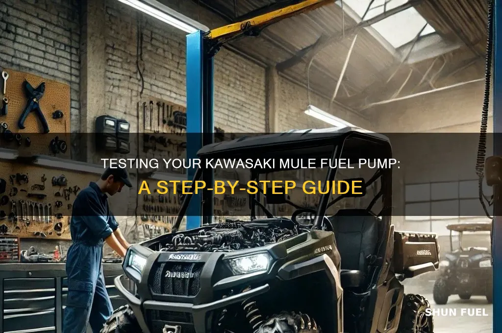 how to test a kawaski mule fuel pump