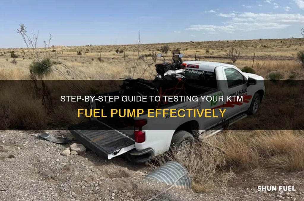 how to test a ktm fuel pump