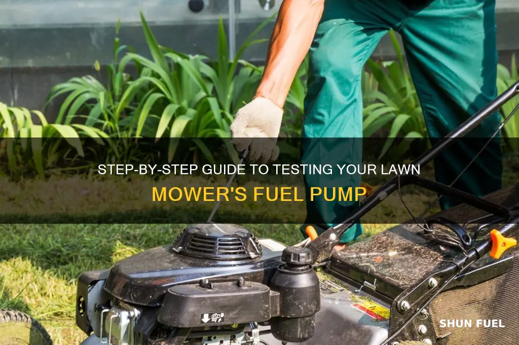 how to test a lawn mower fuel pump