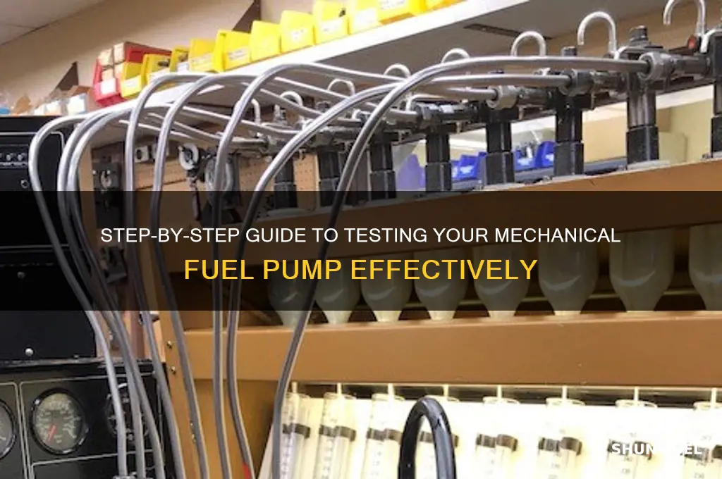 how to test a mechanical fuel pump