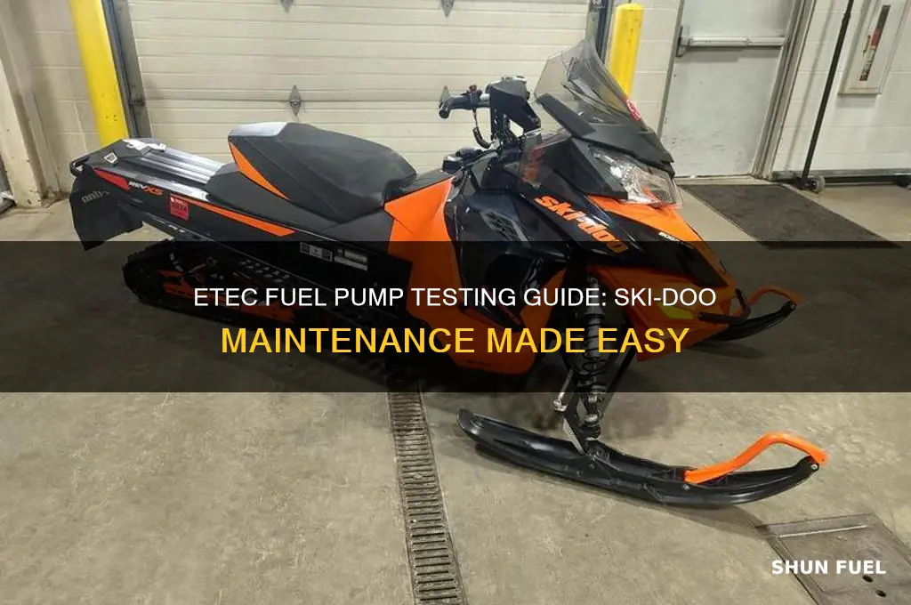 how to test a ski doo etec fuel pump