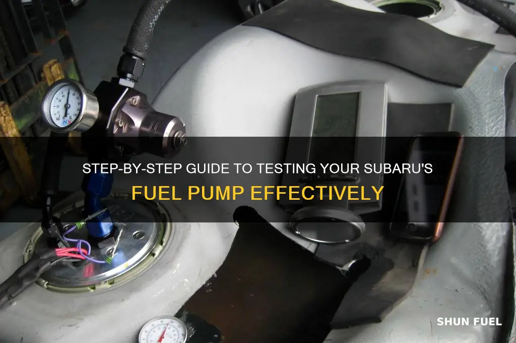 how to test a subaru fuel pump