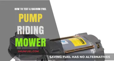 Testing Your Riding Mower's Vacuum Fuel Pump: A Step-by-Step Guide
