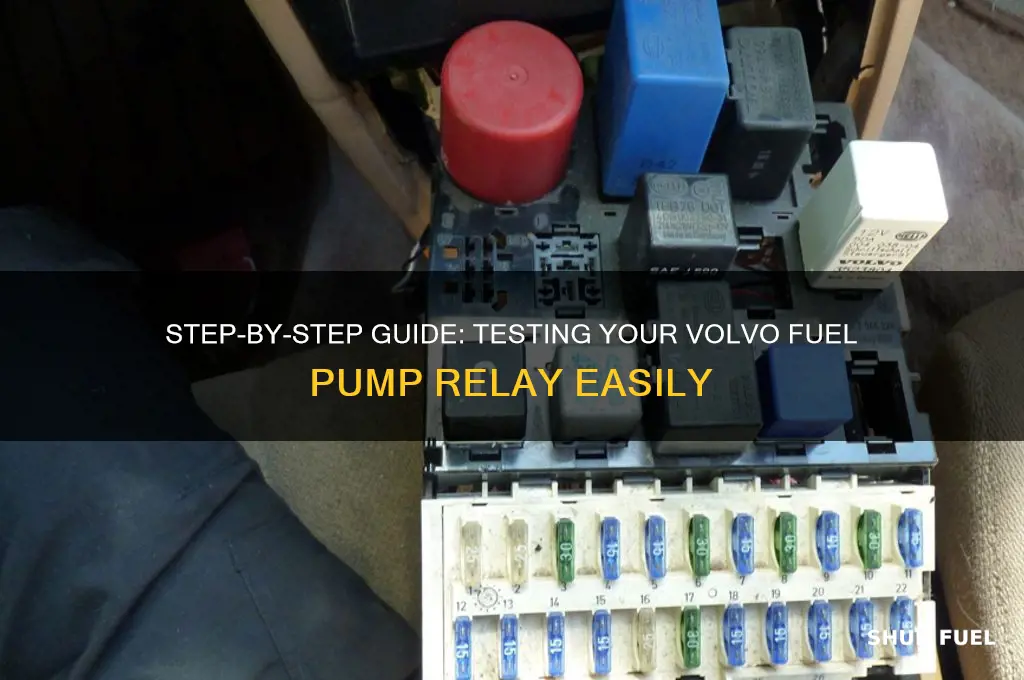 how to test a volvo fuel pump relay