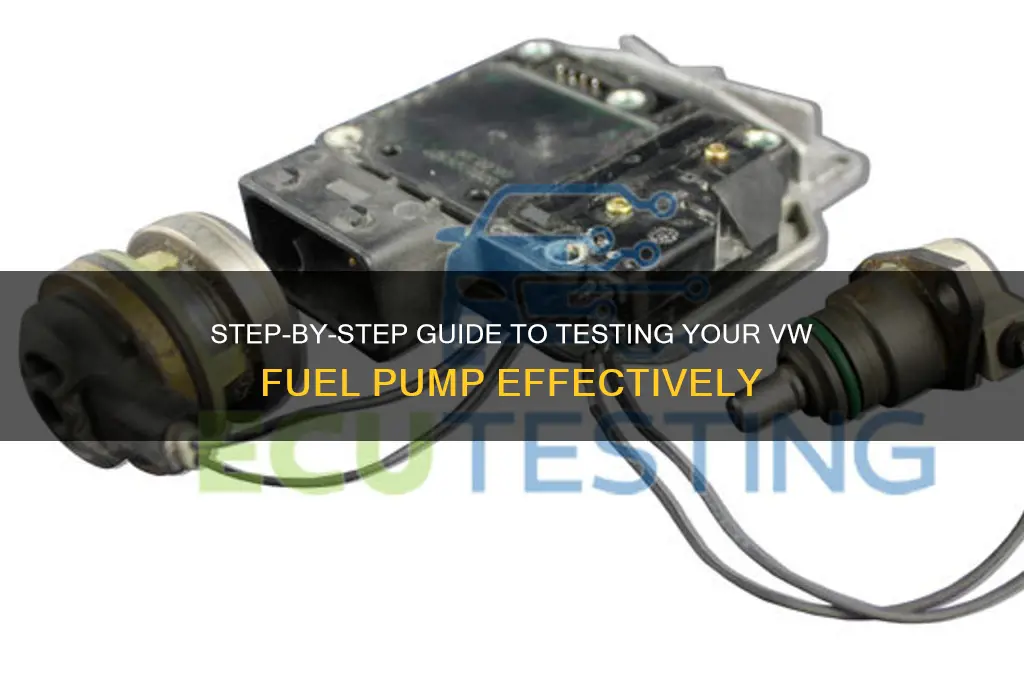 how to test a vw fuel pump