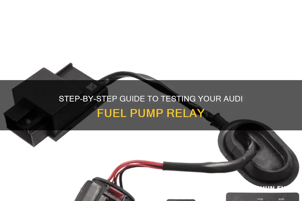 how to test audi fuel pump relay