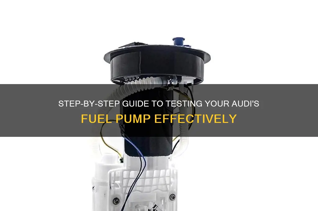 how to test audi fuel pump