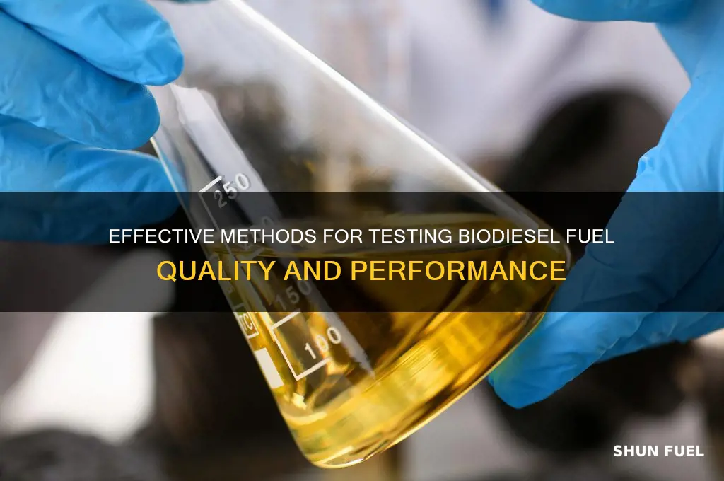 how to test biodiesel fuel