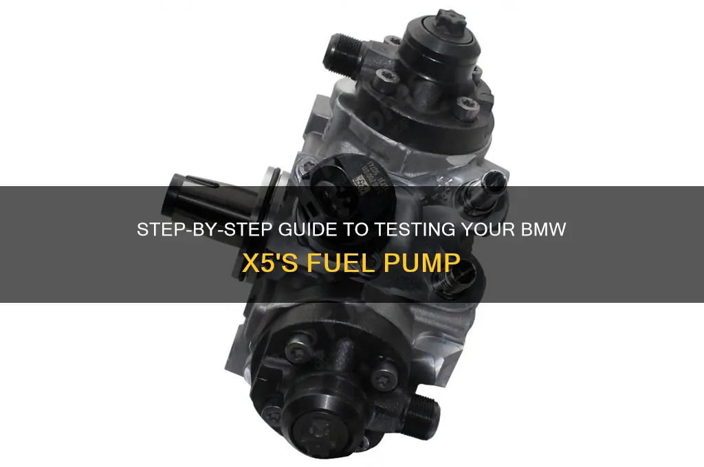 how to test bmw x5 fuel pump