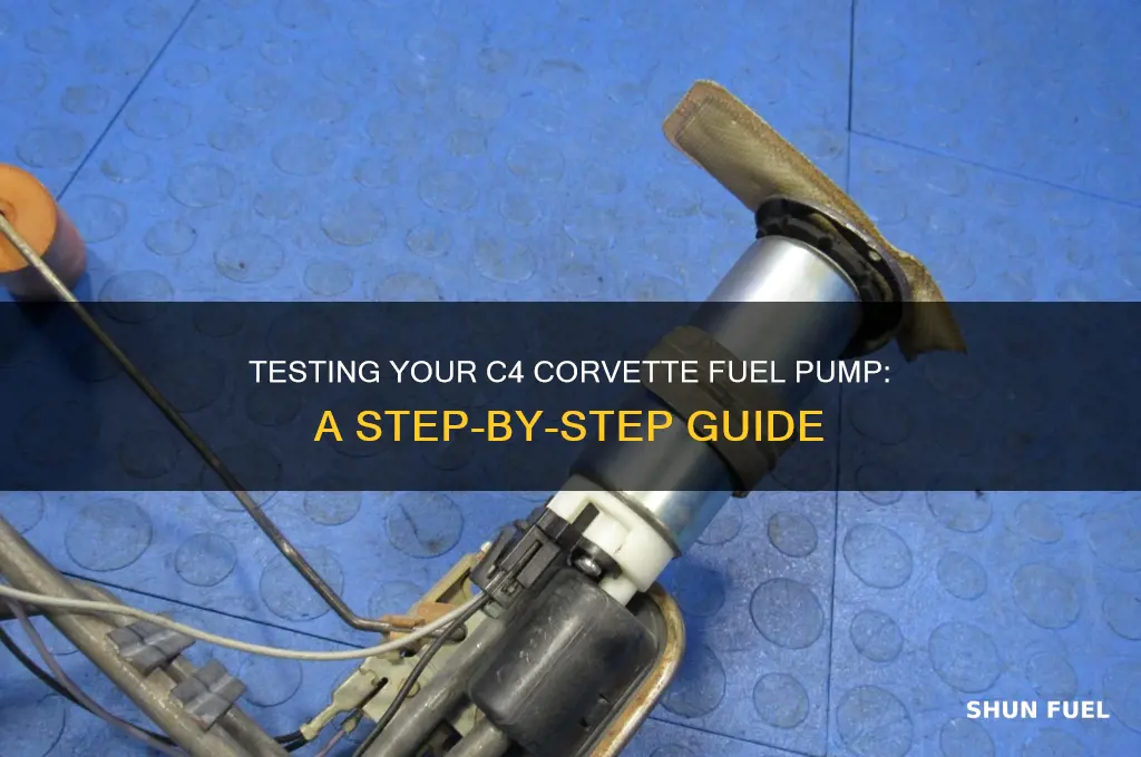 how to test c4 corvette fuel pump