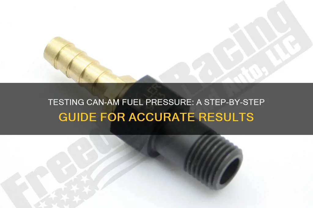 how to test can am fuel presure