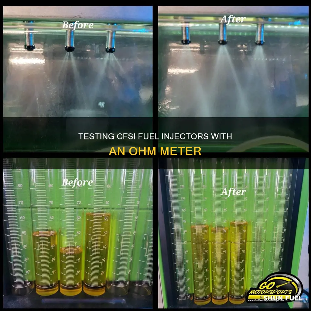 how to test cfsi fuel injectors ohm meter