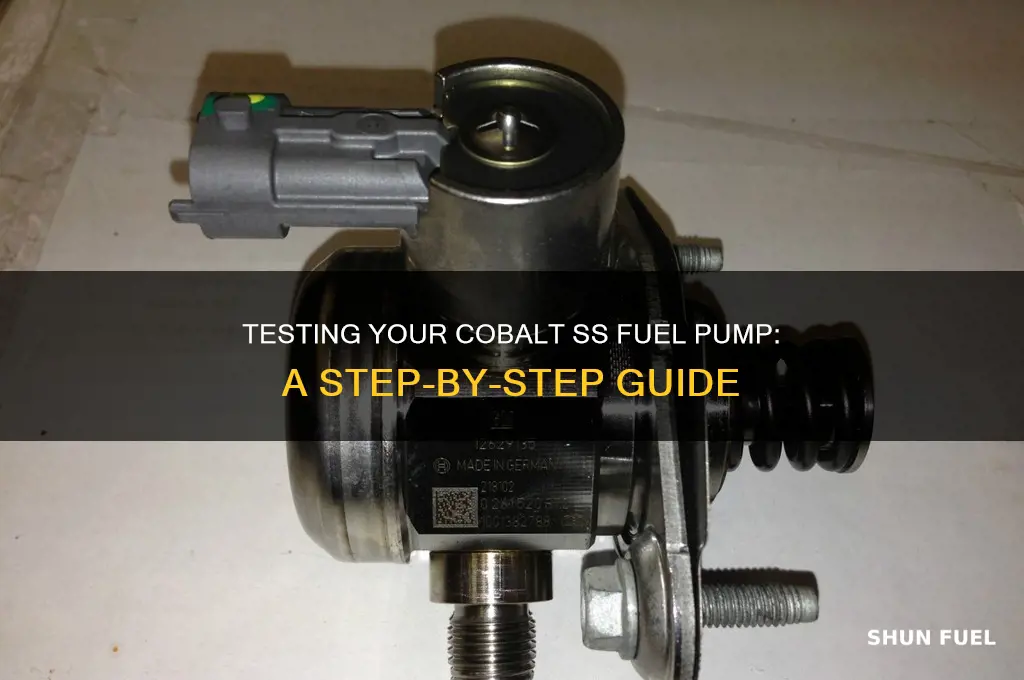 how to test cobalt ss fuel pump