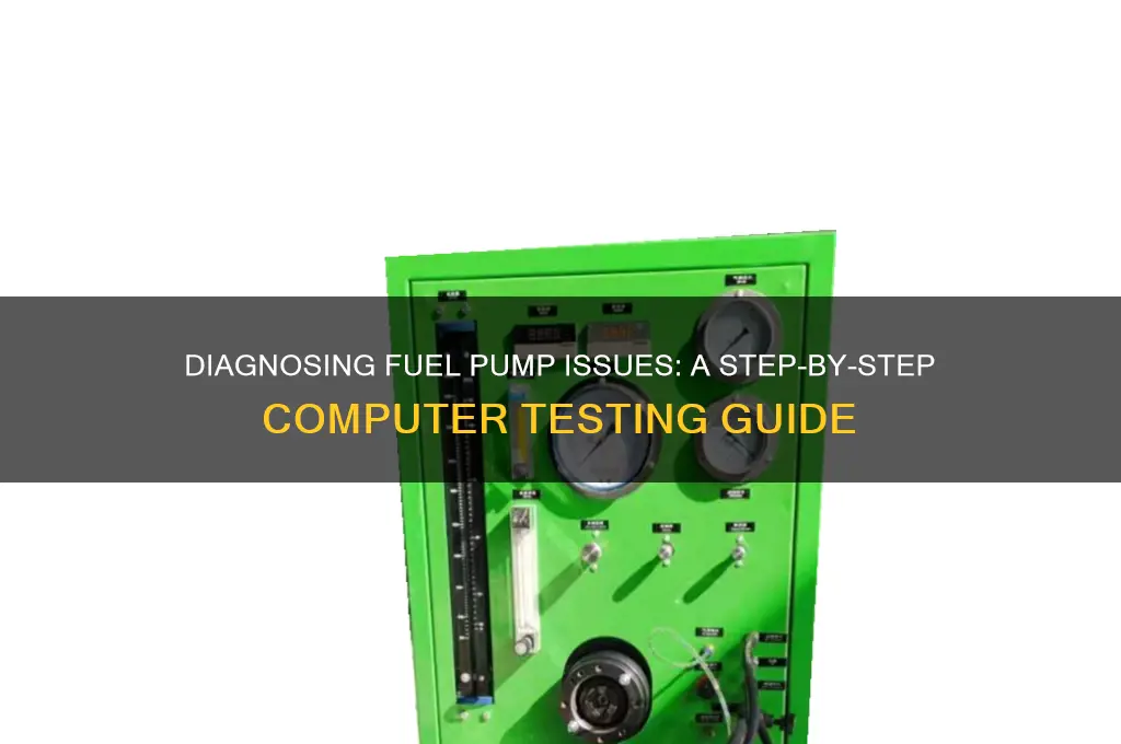 how to test computer for fuel pump failure