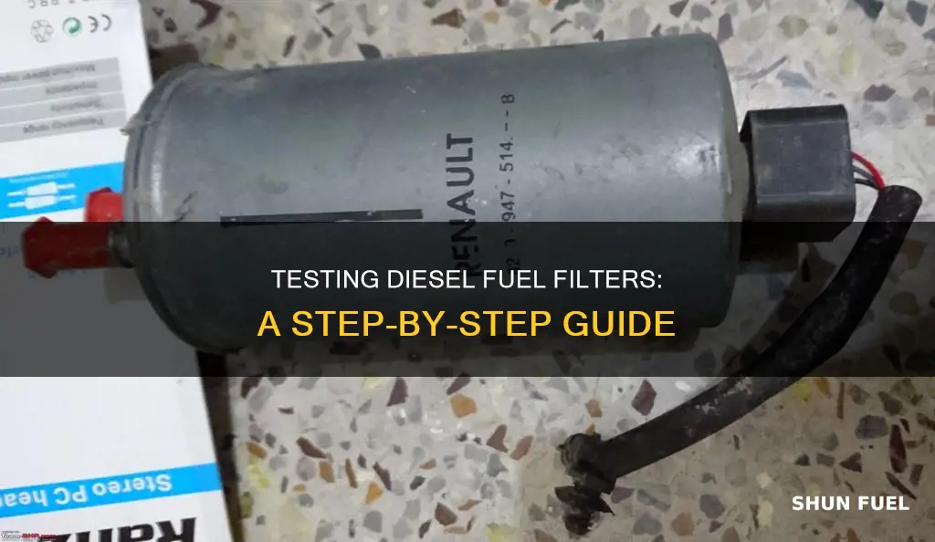 how to test diesel fuel filter