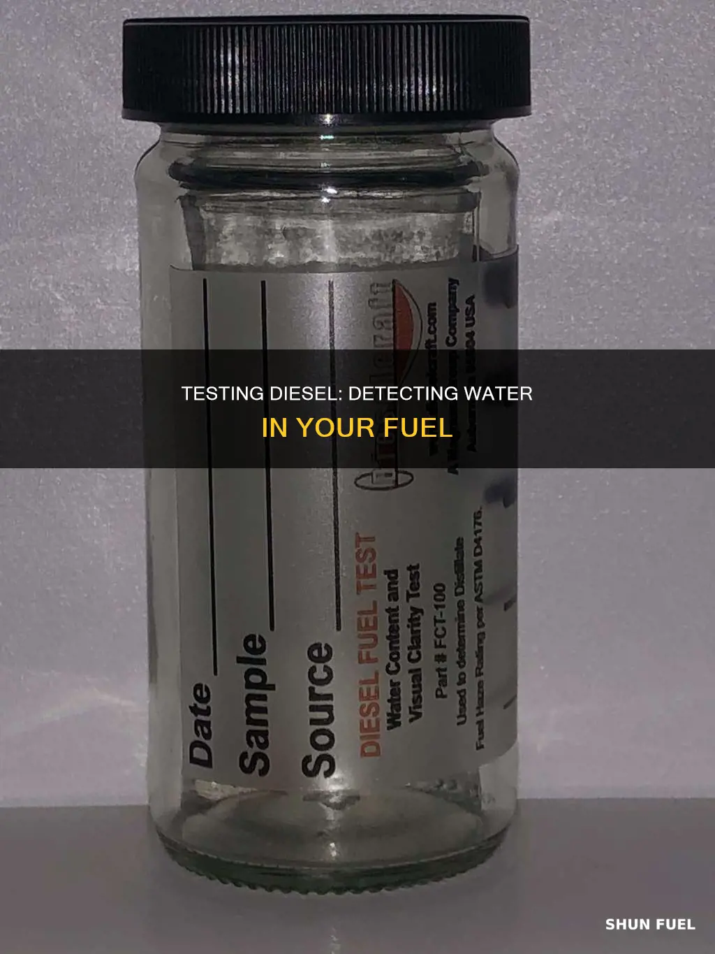 how to test diesel fuel for water