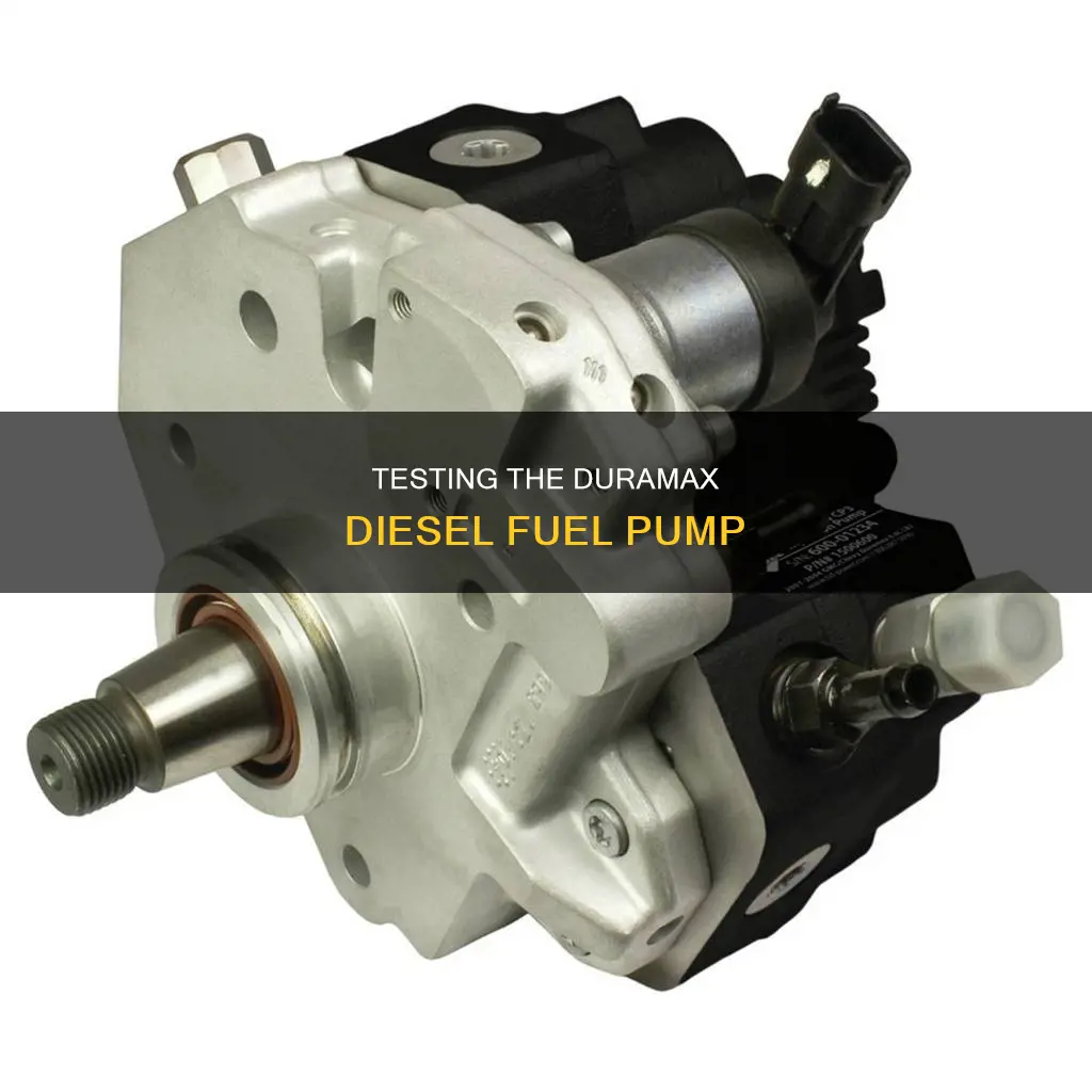 how to test diesel fuel pump 2008 duramax