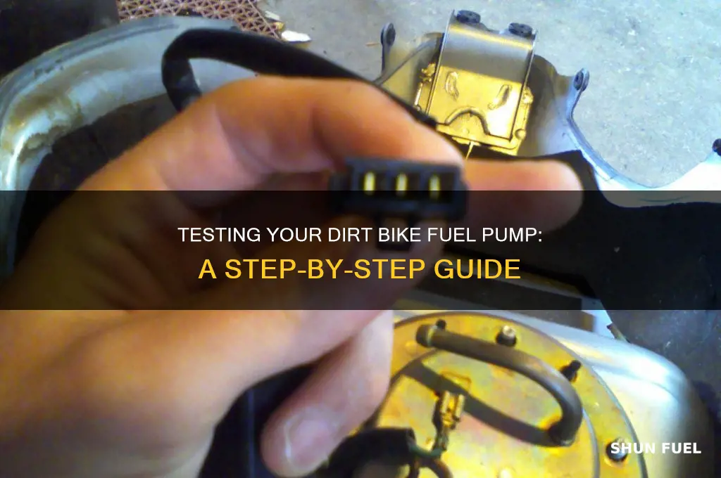 how to test dirt bike fuel pump