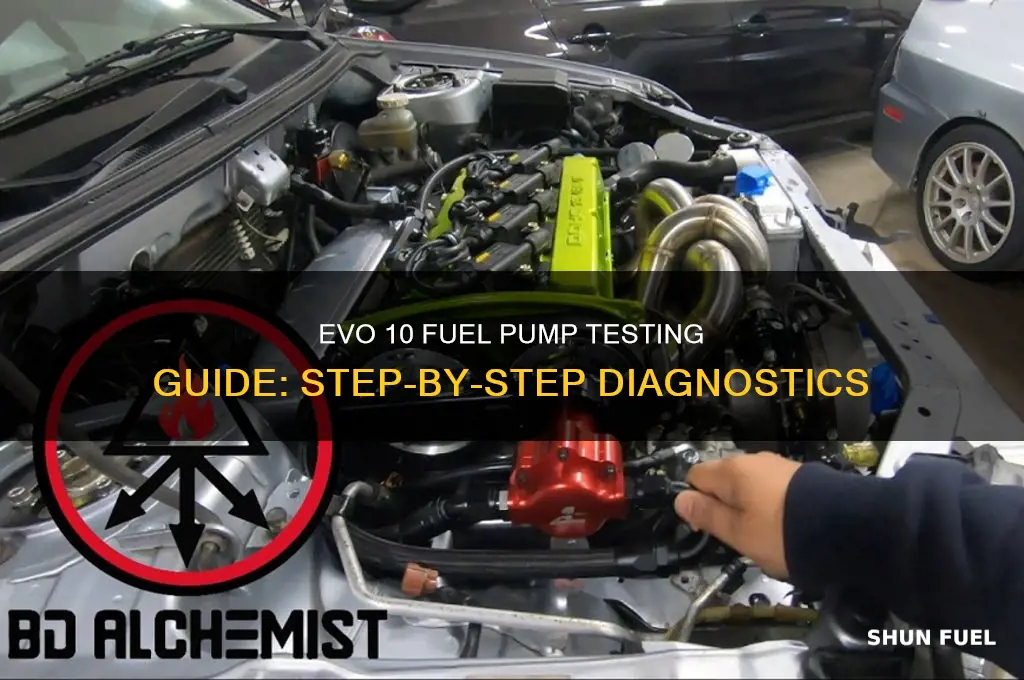 how to test evo 10 fuel pump
