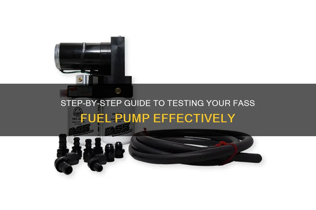 how to test fass fuel pump