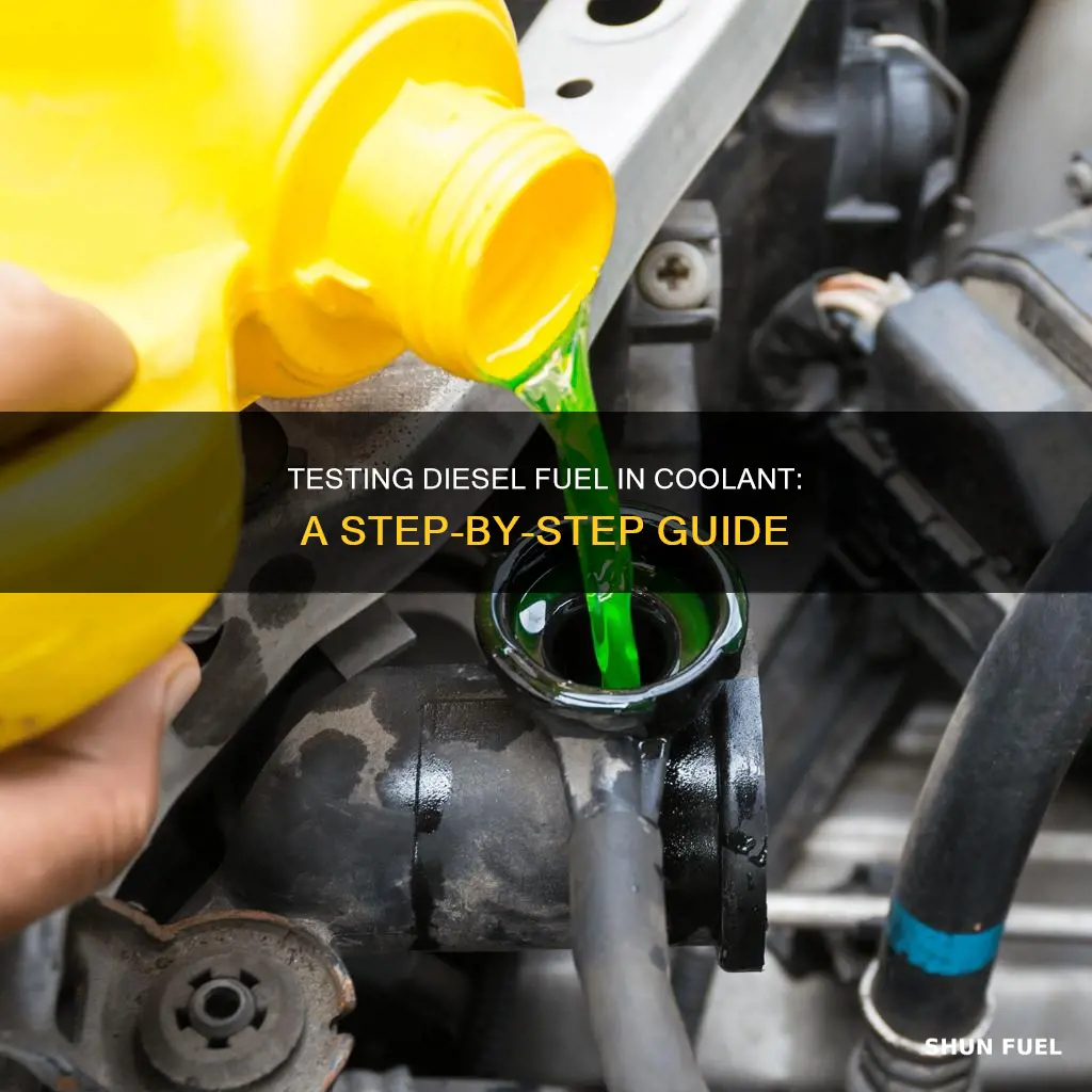 how to test for diesel fuel in coolant