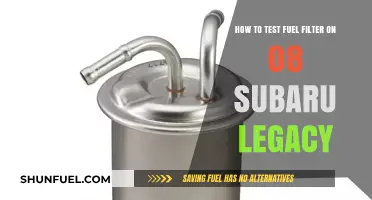 Testing the Fuel Filter on Your 08 Subaru Legacy