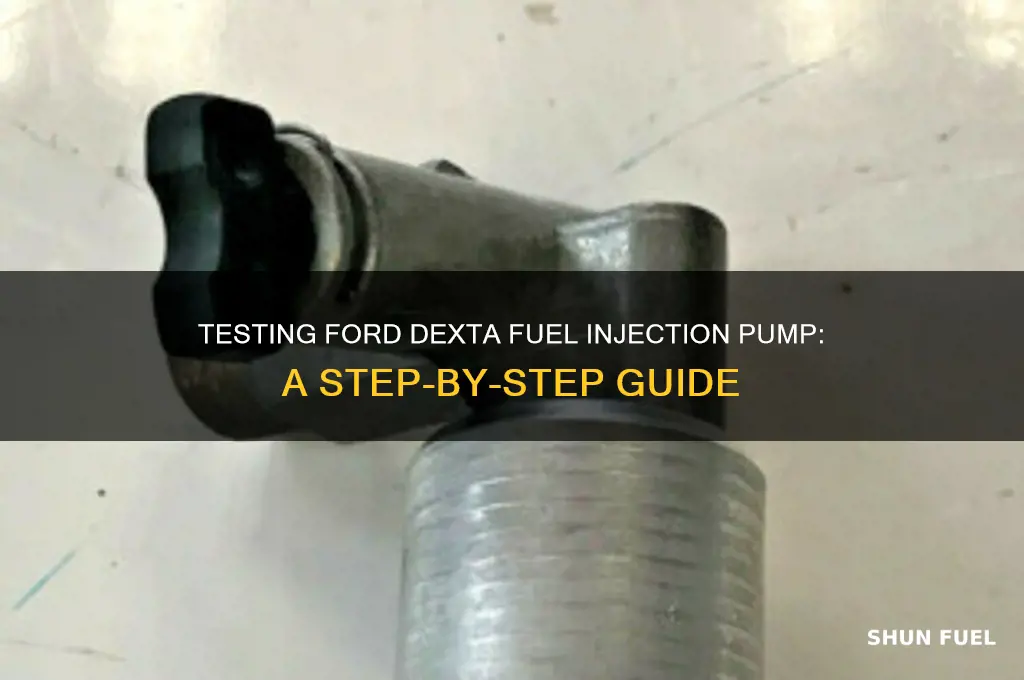 how to test fuel injection pump ford dexta