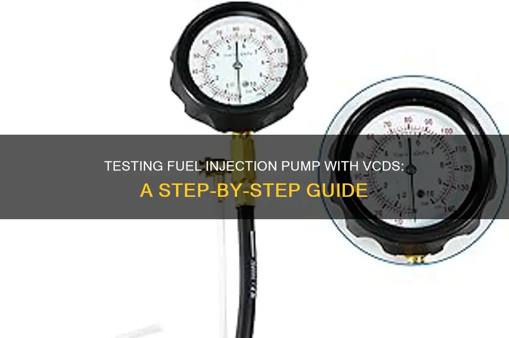 how to test fuel injection pump with vcds