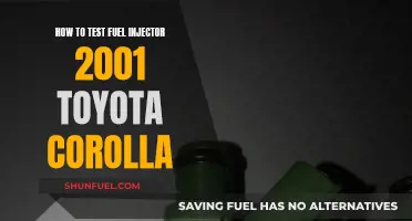 Testing Fuel Injectors: 2001 Toyota Corolla Guide