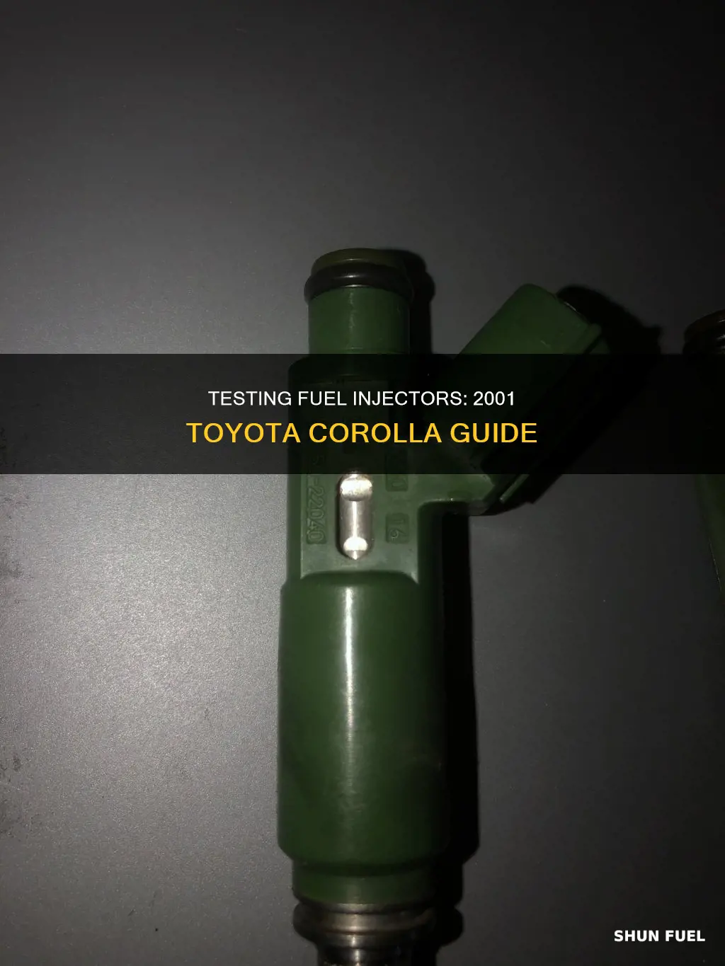 how to test fuel injector 2001 toyota corolla