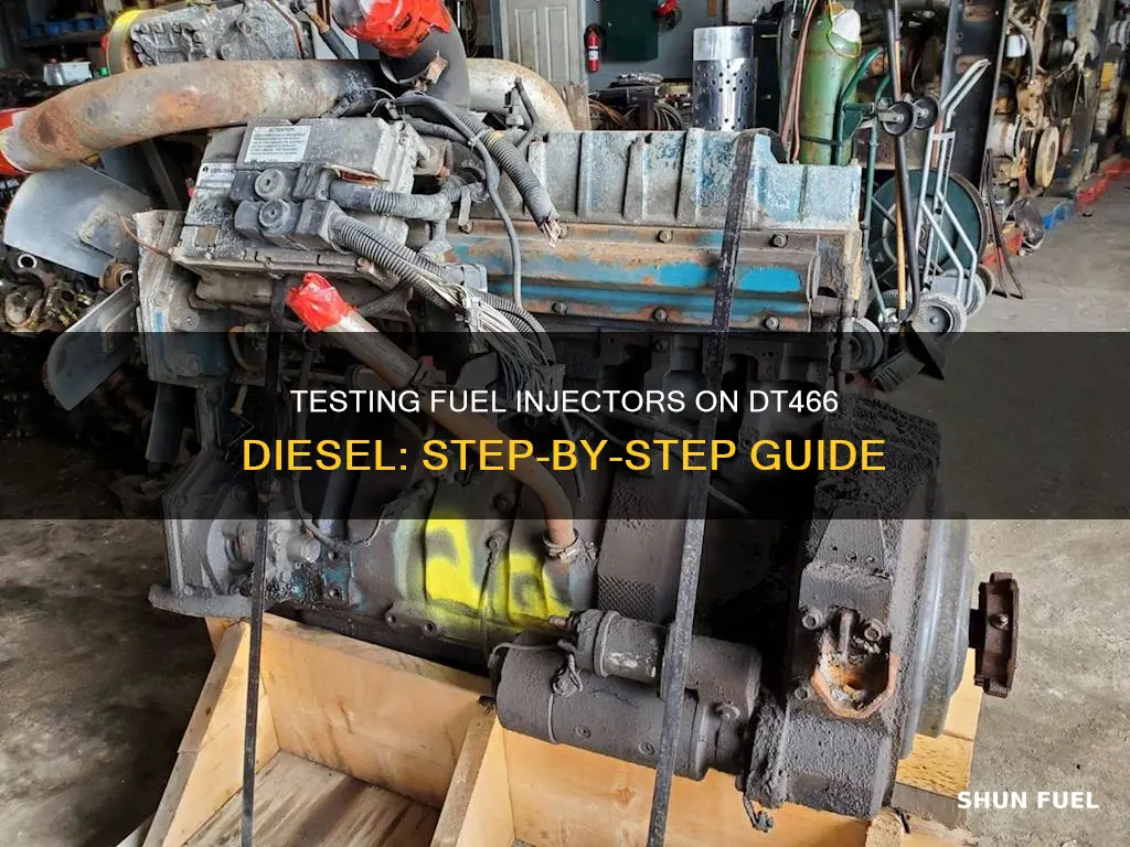 how to test fuel injectors on 2005 dt466 diesel engine