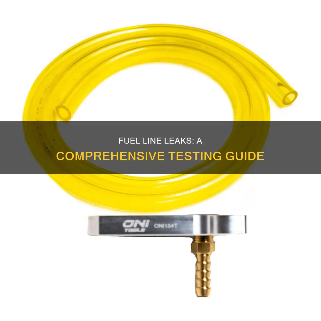 how to test fuel lines for leaks