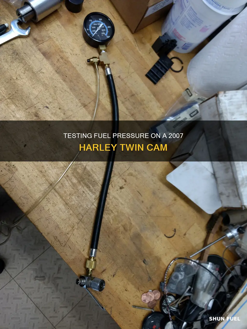 how to test fuel pressure 07 harley twin cam