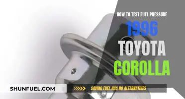 Testing Fuel Pressure in a 1996 Toyota Corolla